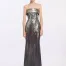 Vestido largo sin tirantes con lentejuelas