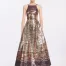 Vestido midi bordado con lentejuelas