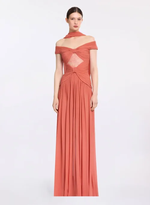Vestido seda y encaje