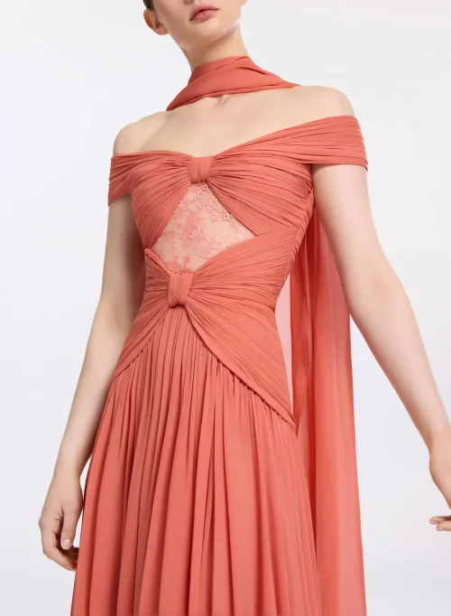 Vestido seda y encaje
